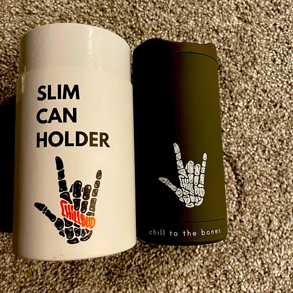 Chill Bud slim can insulated drink coozy holder
